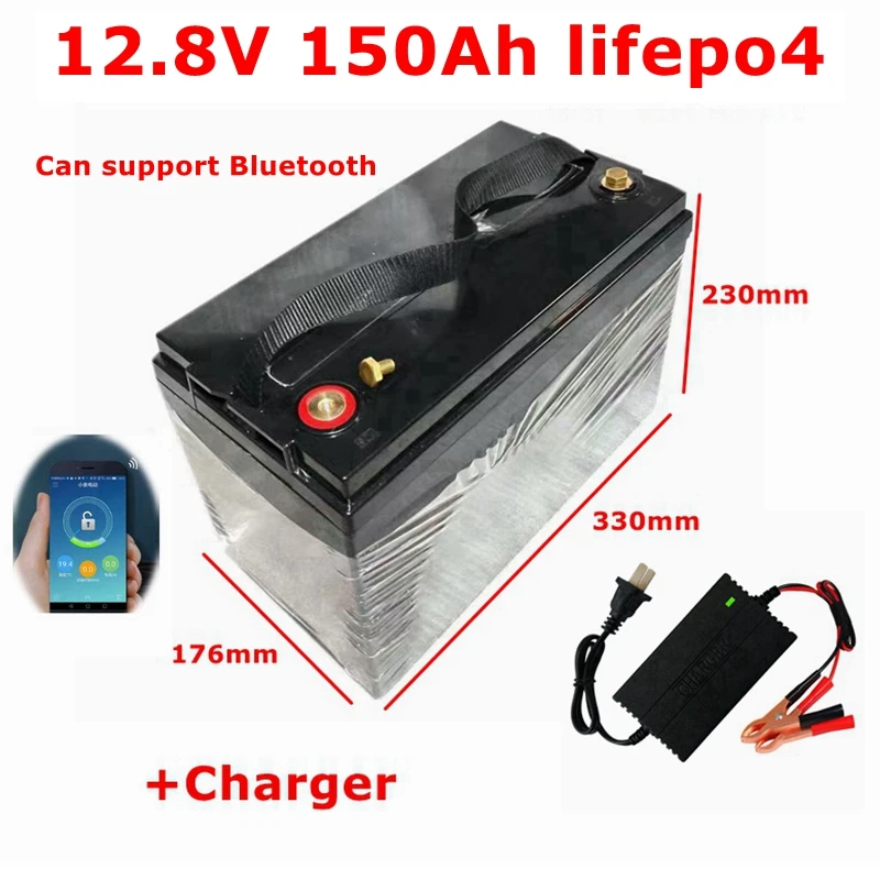 

Литиевая батарея MLG 12 В, 150 Ач, bluetooth приложение, фотоаккумулятор 12,8 В, Ач, lifepo4 аккумулятор для хранения солнечной энергии, инвертор EV RV + заряд...