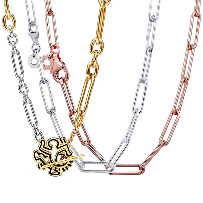 

Длинная цепочка из серебра 925 пробы, с эмалью