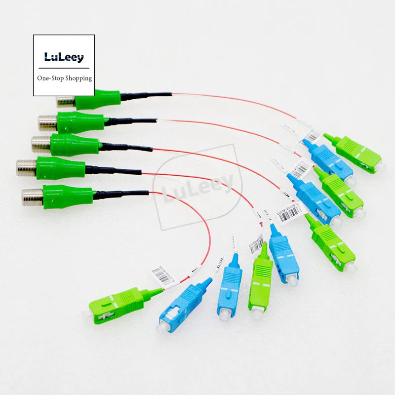 

10pcs SC APC Passive Optical Receiver Jumper Type With WDM CATV Photoelectric Conversion Adapter Connector inch Female Head