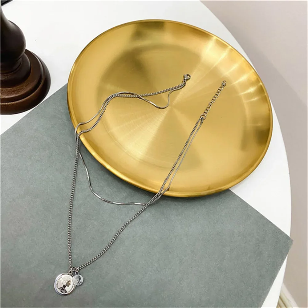 Модное Многоуровневое ожерелье с подвеской из серебряных бусин для женщин 2021