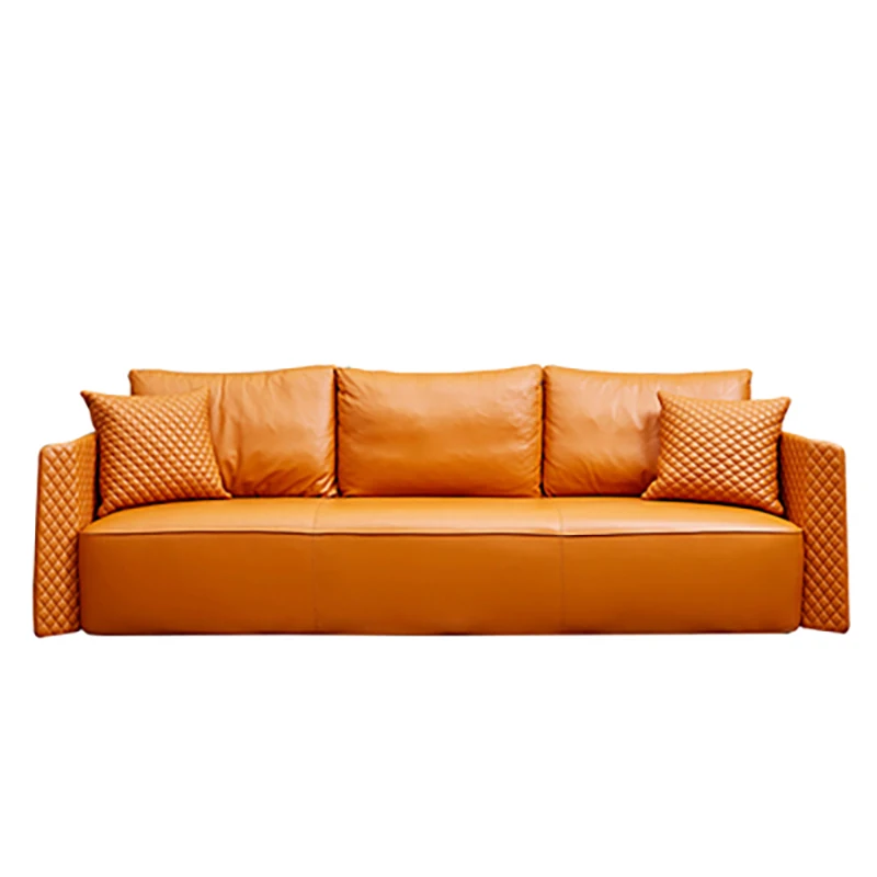 

Italian Post-modern Light Luxury First-layer Cowhide Sofa Combination Original Design Size Apartment Italian Sofa Furniture