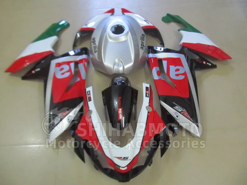 

Комплект обтекателей под давлением для Aprilia RS125 06 07 08 09 10 11 RS 125 2006 2010 Серебряный Красный Черный Обтекатели + подарки AA08