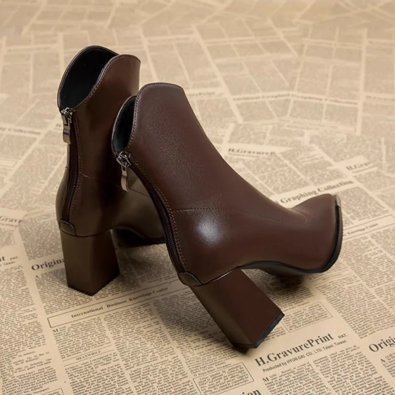 Maogu зимние ботинки челси на молнии 2023 новые с острым носком готические