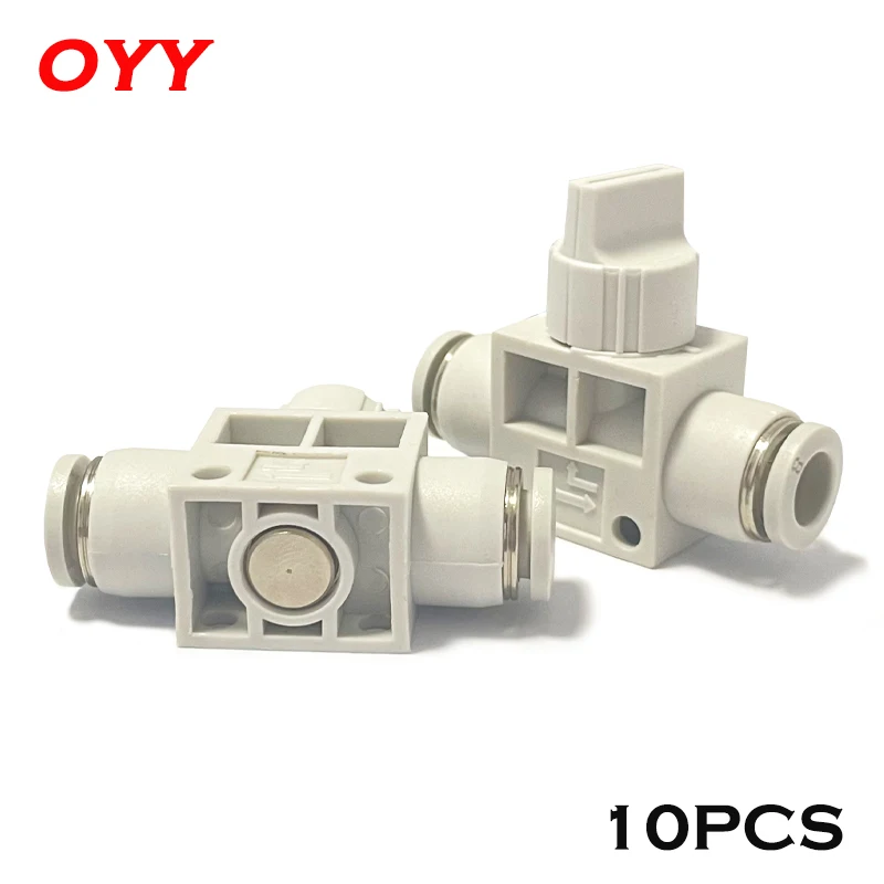 

10PCS Pneumatic Fittings Hand Switch Valve HVFF-04-06-08-10-12 Manual Valve Hose Connector