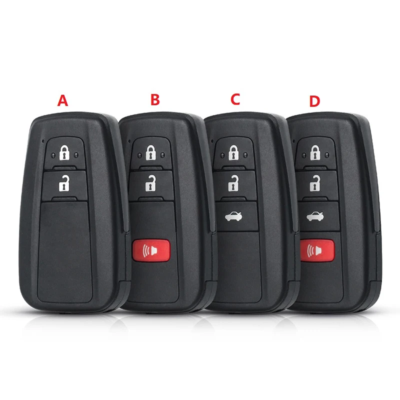 

CS007092 Replacement 2 3 4 Buttons Car Remote Key Shell Case Fob Insert Blade For Toyota C-HR RAV4 Prius Camry 2018 2019