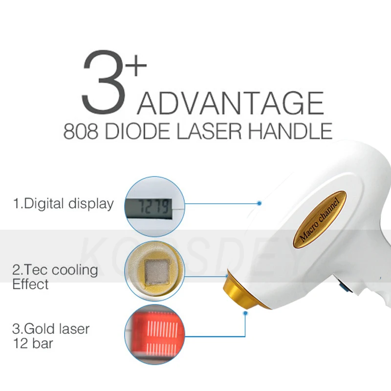 

Beauty Instrument Parts 808nm Semiconductor Laser Hair Removal Instrument Handle
