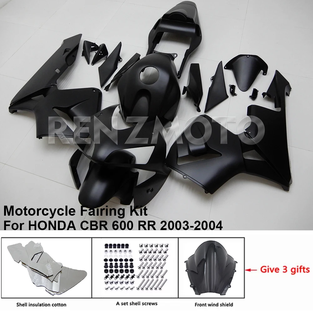 

Комплект обтекателей для мотоцикла, пластиковый корпус для Honda CBR600RR CBR600 RR CBR 600RR 2003 2004, аксессуары, полный кузов, черный