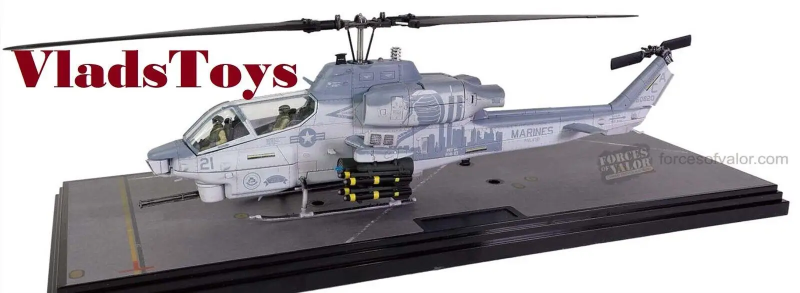 

Forces of Valor 1:48 AH-1W Whiskey Cobra helicopter 9/11 tribute FOV-820004A-2