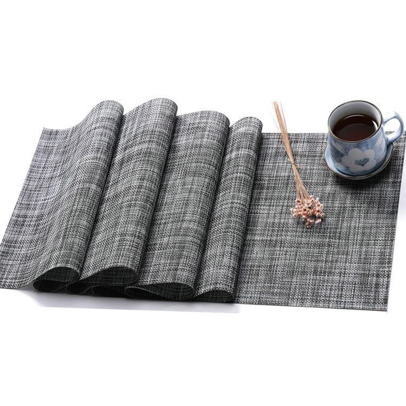

Home Environmental Protection Creative Pvc Table Towel Woven Hotel Model Room Flag Decorative Mat