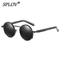 hot steam punk sunglasses polarized men women retro round sun glasses brand designer eyewear vintage circle driving shades trend