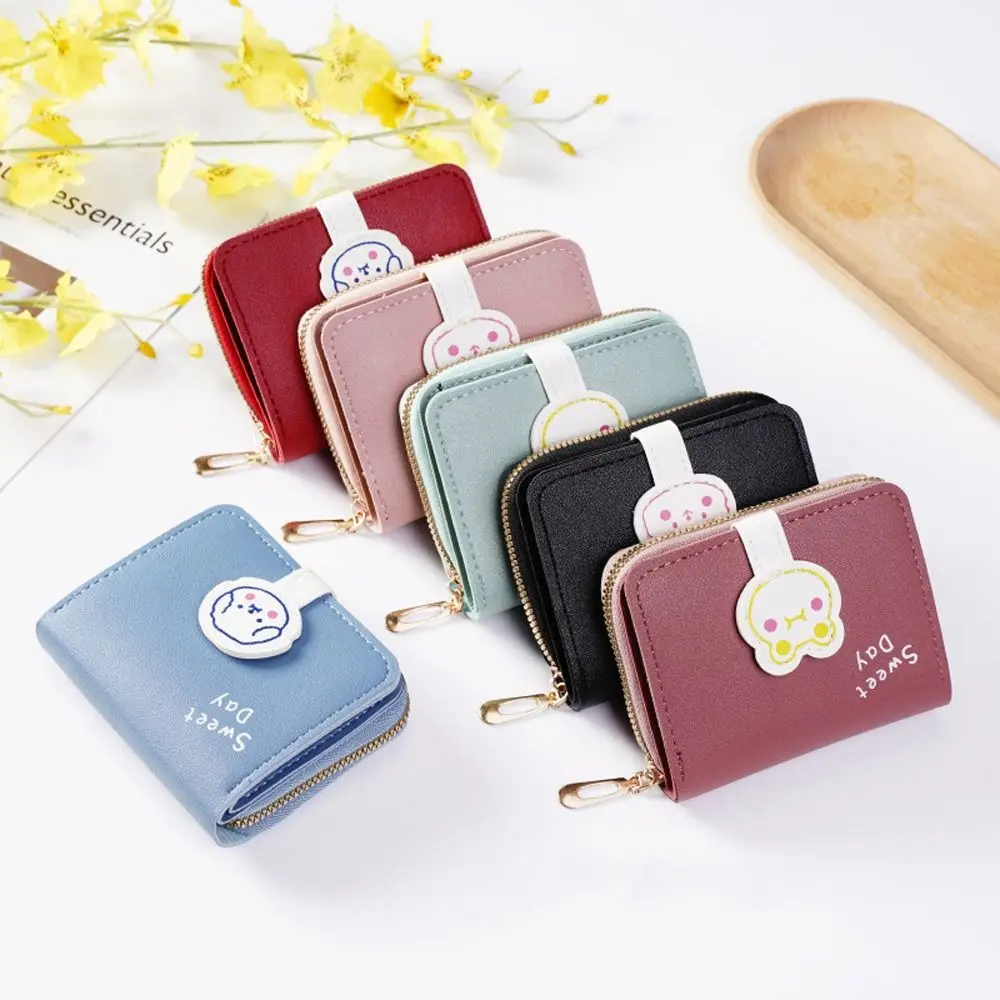 

Женский кошелек из искусственной кожи с кроликом, медведем, кошелек, маленький кошелек на молнии с лягушкой и собакой для девочек, Повседнев...