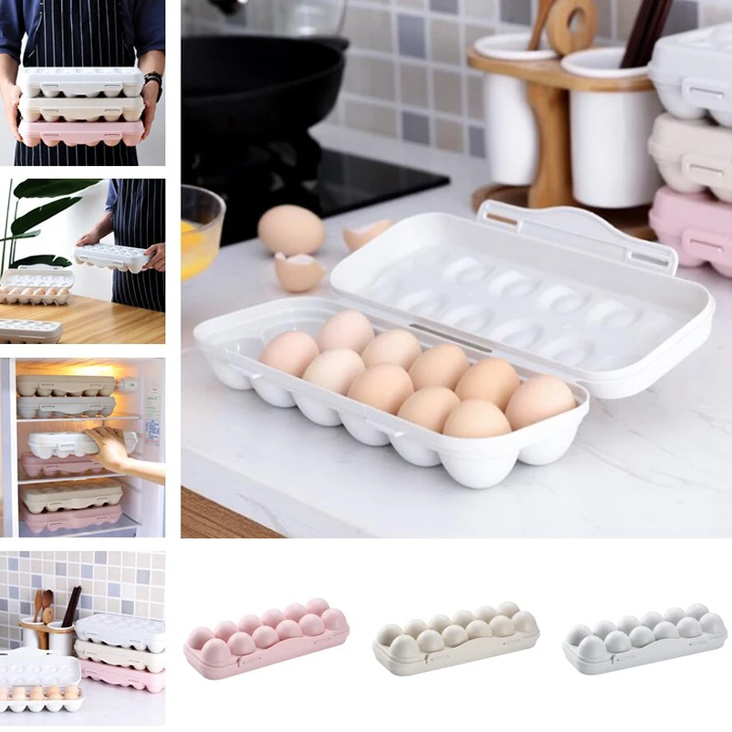

Портативная коробка для яиц, ударопрочный пластиковый держатель для яиц, бытовой контейнер для хранения в холодильнике, коробка для хранен...