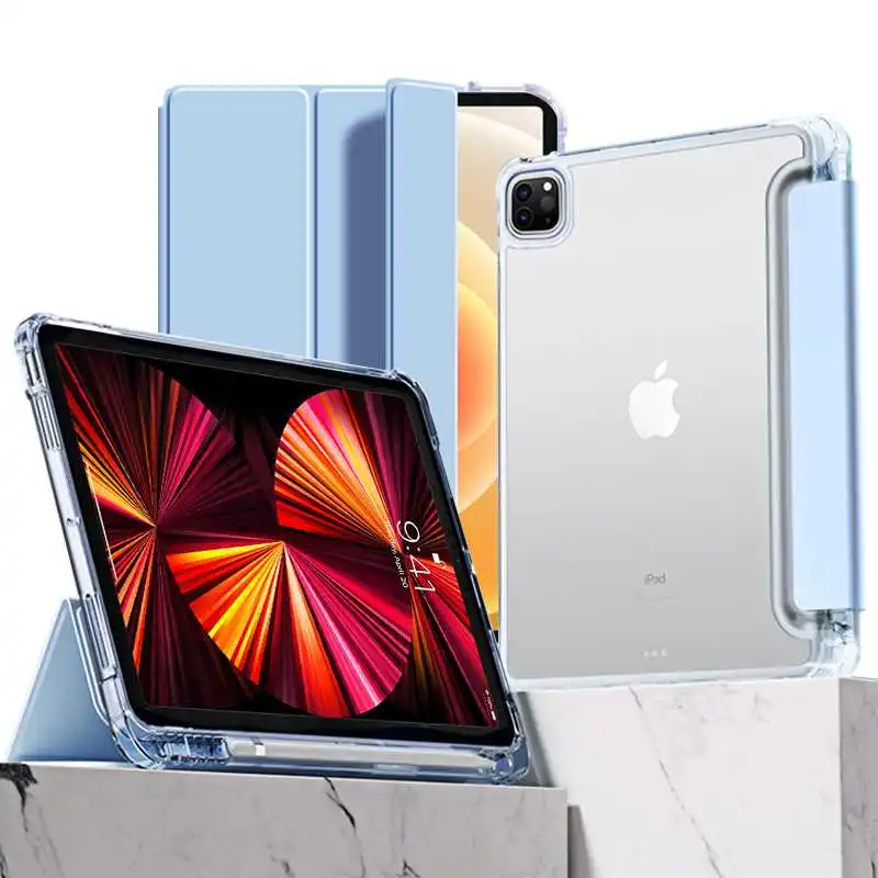 

BeoYinGoi Transparent Smart Case For iPad Pro 11 2021 2020 Tablet Case Cover