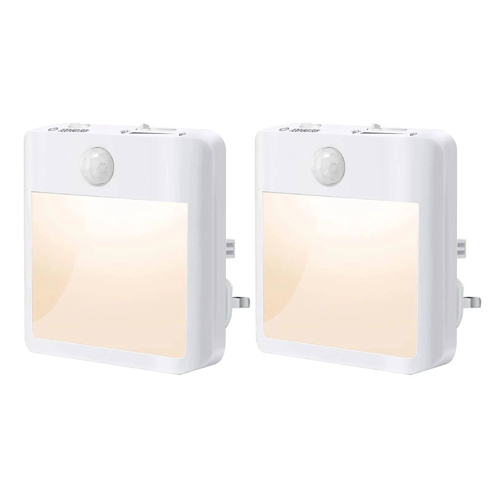 2 шт. ночник теплый белый автоматический датчик настенная вилка для спальни с
