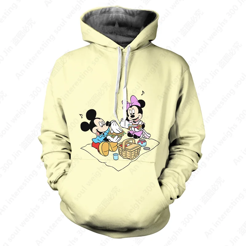 2022 New Disney Mickey and Miniature Collection Sweatshirts Men's Ladies Tops Printed Loose Casual Hoodie Kids Fashion Couple Sh