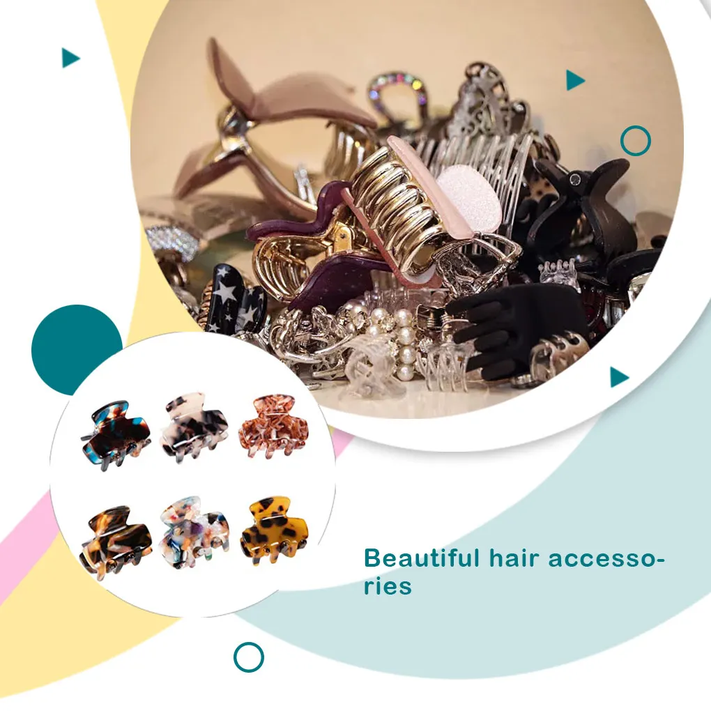 6 шт. заколки для волос повязка держатель конского хвоста фиксированный захват