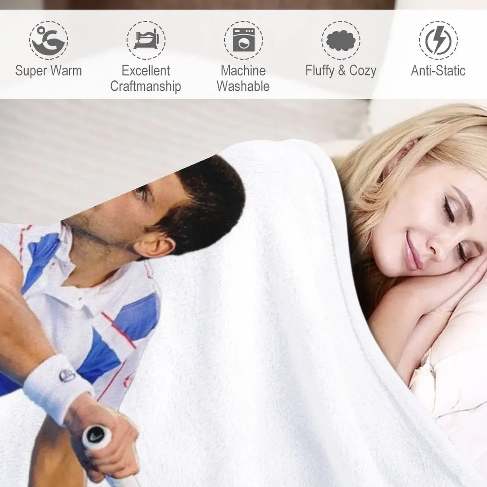 Одеяло Novak GOAT Идеи подарков на День святого Валентина Роскошные одеяла из