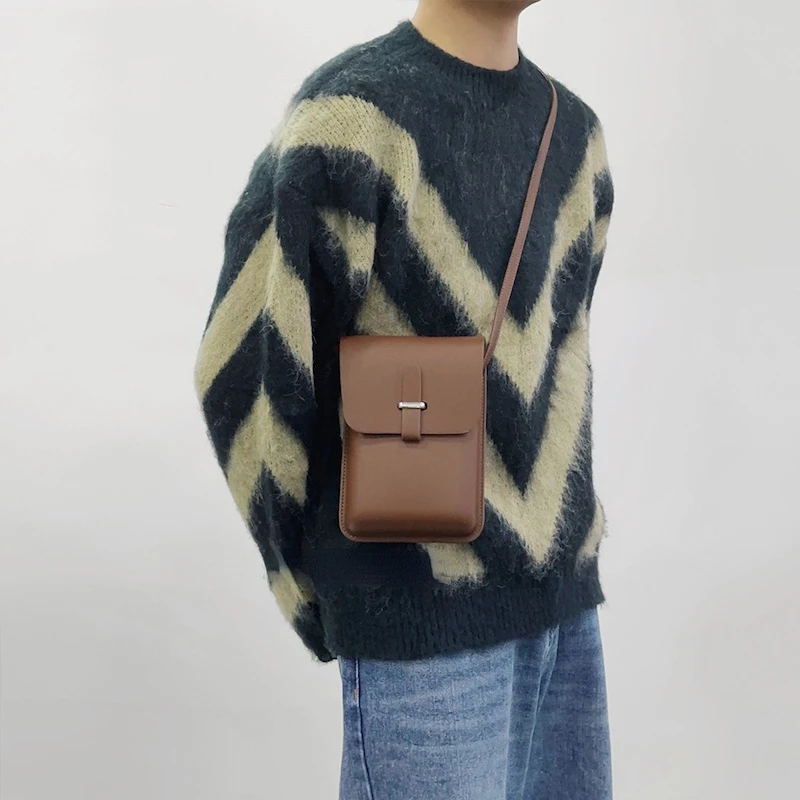 

Сумка-мессенджер для женщин, кожаный кошелек для телефона, кредитница, маленькая сумочка на плечо, мужской чемоданчик кросс-боди с монетниц...