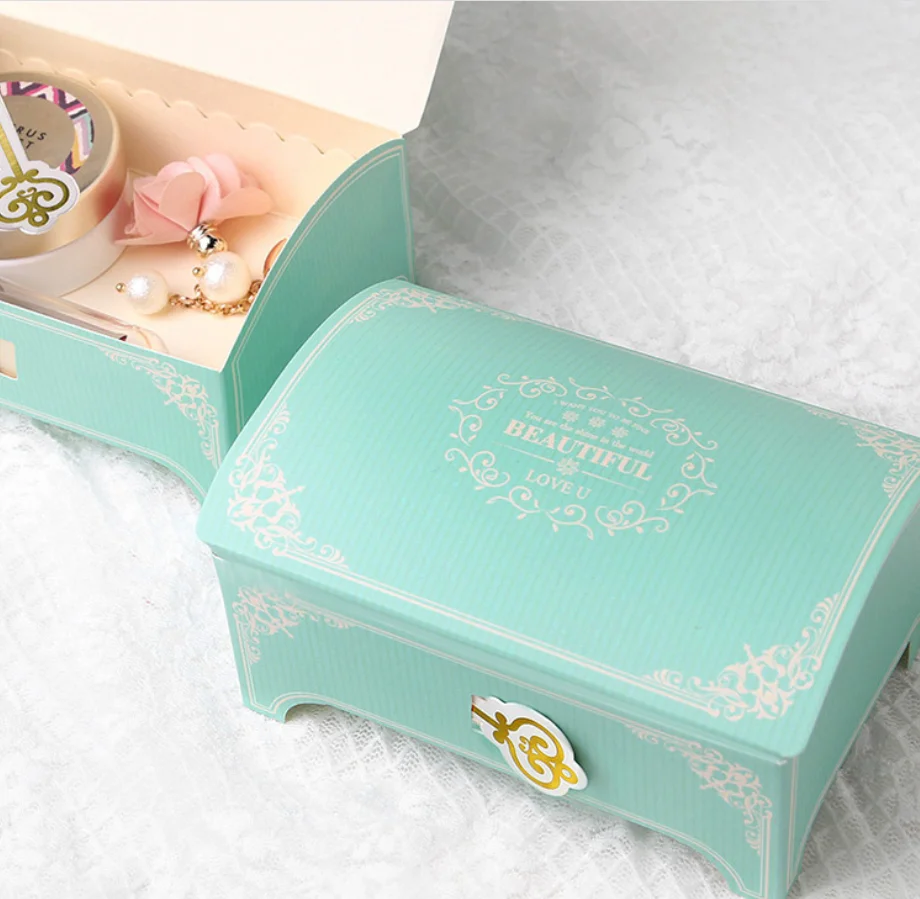 

50PCS Candy Boxes And Gift Bags Treasure Kids Birthday Party Favors Pirates Caribbean Gold Paper Box Packaging Box