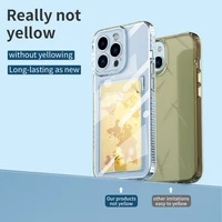 for iphone 13 pro max 12 11 xs max xr 8 7 plus se 2022 card slot clear silicone case angel eyes airbag wallet card soft cover