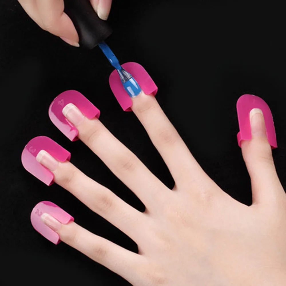 26pcs/set 10 Sizes G Curve Shape Nail Protector Spill-Proof French Stickers Manicure Varnish Shield Finger Cover Art Tools | Красота и