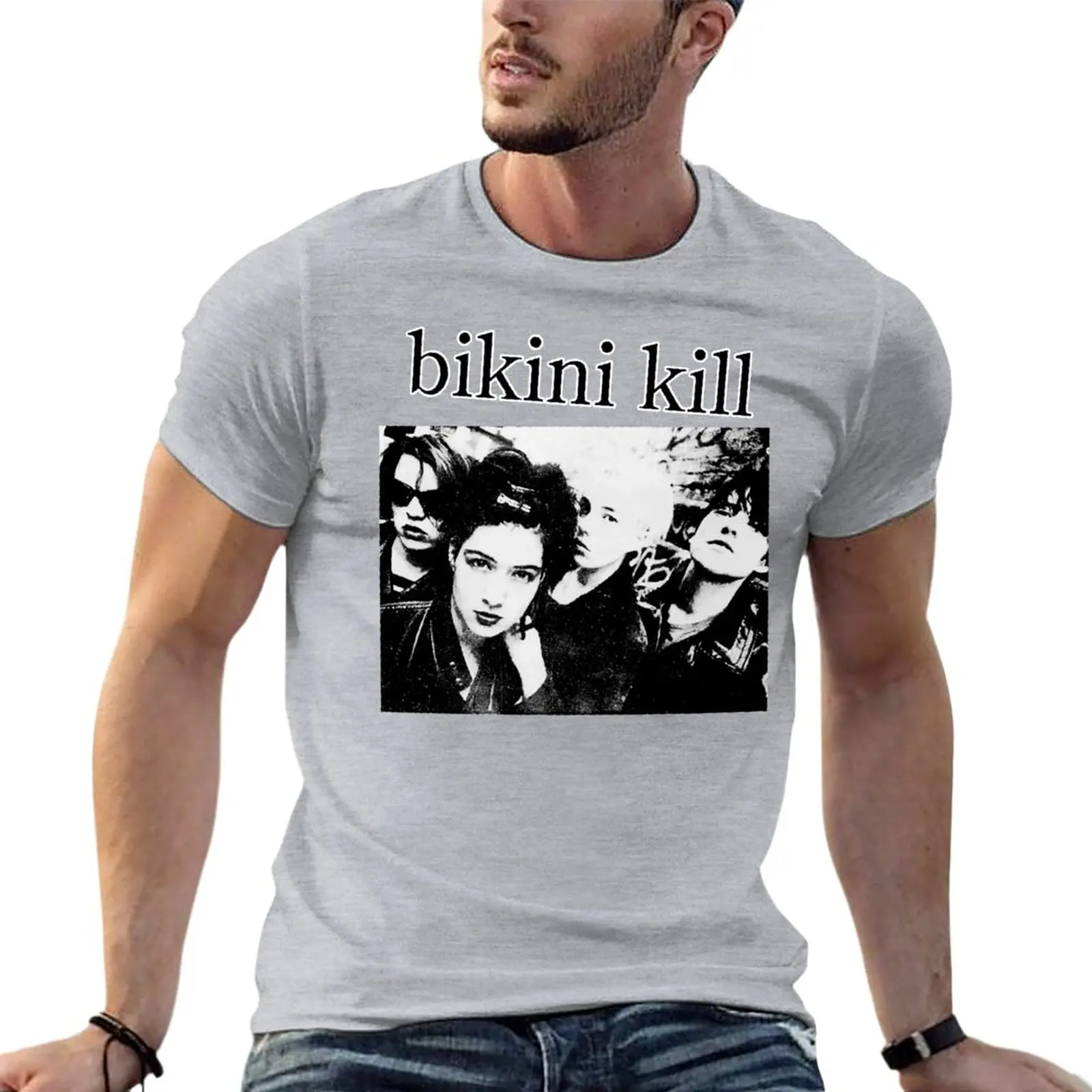 

Bikini Kill Feminist Band Oversize T Shirt Fashion Mens Clothes Short Sleeve Streetwear Big Size Tops Tee