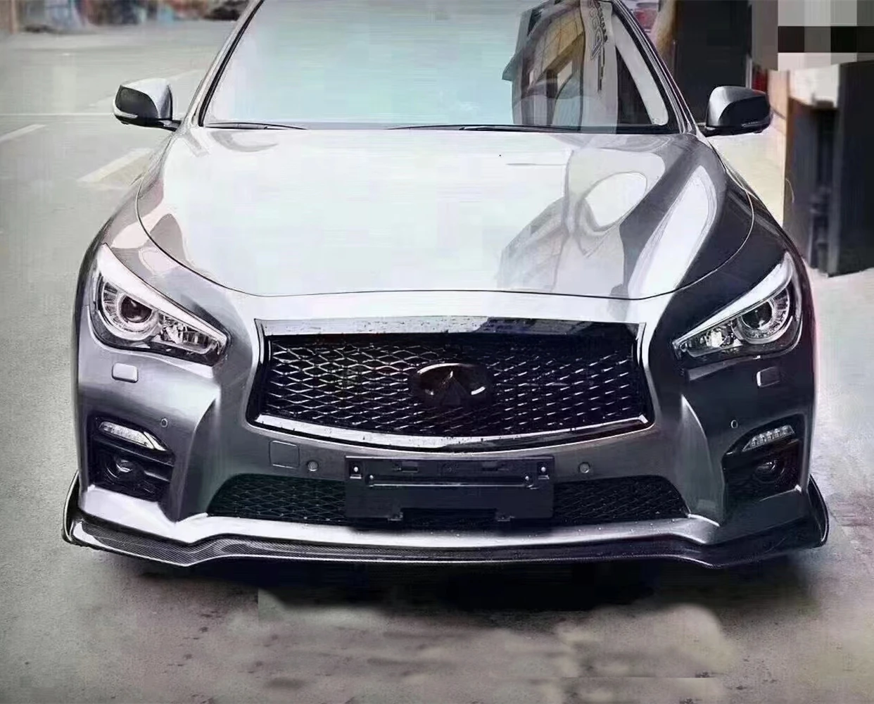 Хорошая цена мокрое углеродное волокно передние и задние губы капот двигателя