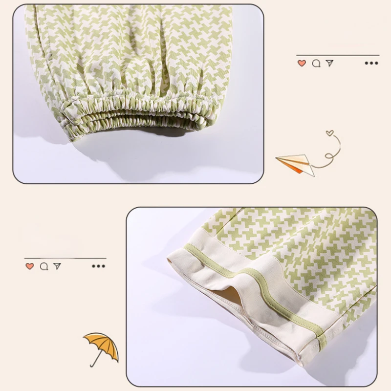 Summer pure cotton pajamas women's sweet temperament short-sleeved trousers two-piece home service suit comfortable loungewear