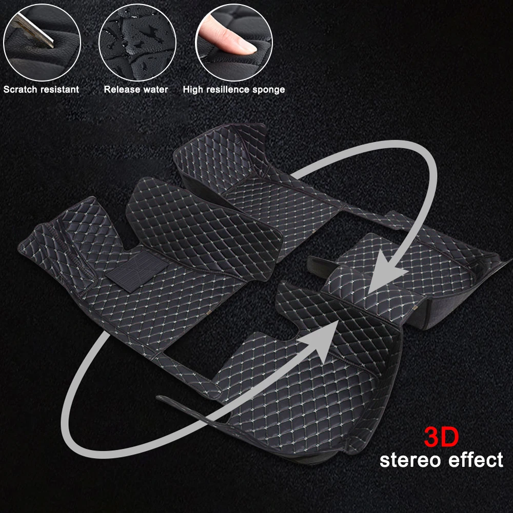 

Leather Car Mats For BMW I4 2022/I8 2014-2016 Interior Styling Carpet Waterproof Car Floor Mats