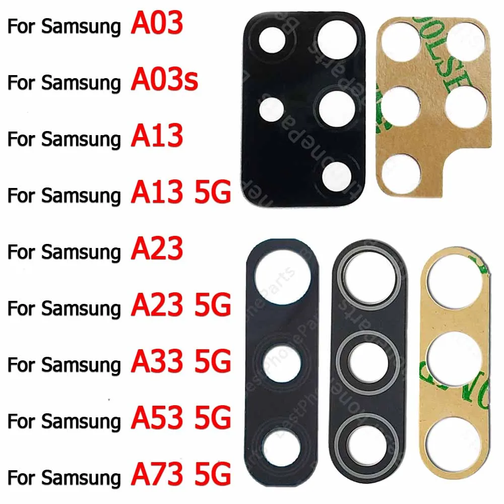 

Lens Cover For Samsung Galaxy A33 A53 A73 5G A03 A03s A13 A23 Rear Back Camera Lens Glass Original Repair Spare Parts