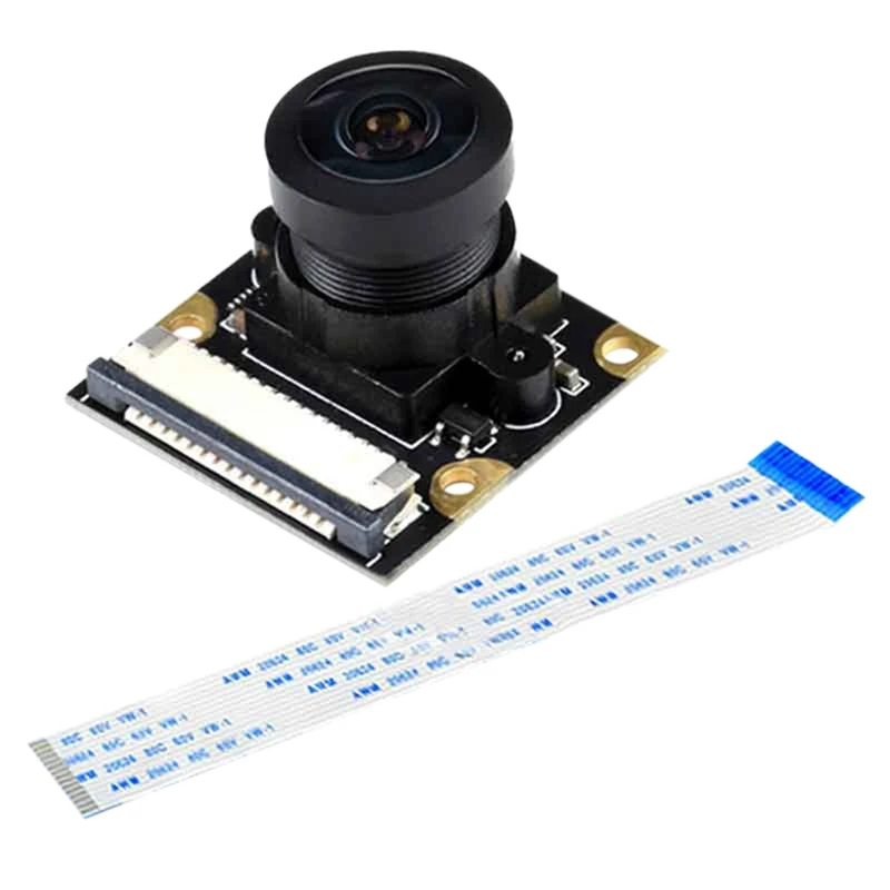 

Модуль камеры для Raspberry Pi 4B/3B +/3A +/3B/2B, фотовспышка с широким углом обзора 1 МП, черный и белый цвета