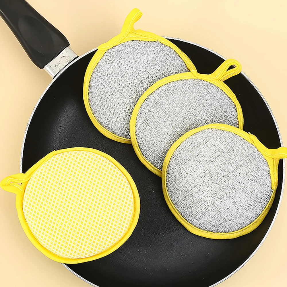 

3pcs Double Sided Dishwashing Sponge Kitchen Cleaning Towel Brushes Anti Grease Wiping Rags Absorbent Washing Dish Cloth