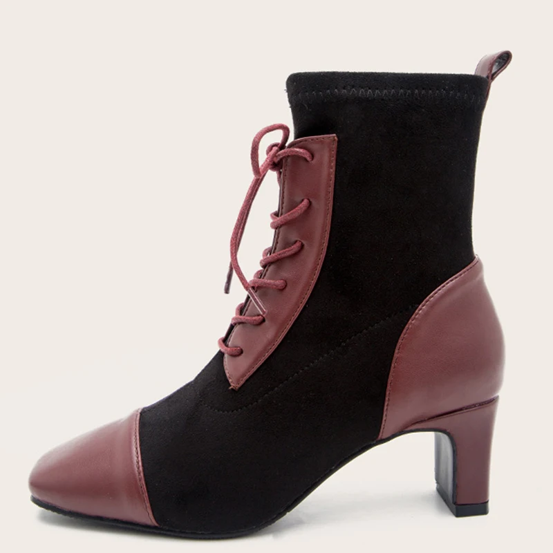 

2022 Ladies Modern Boots Women Pumps Ladies Gladiator High Heels Shoes Female Autumn New Cross-Tied Ankle Short Outside Boots