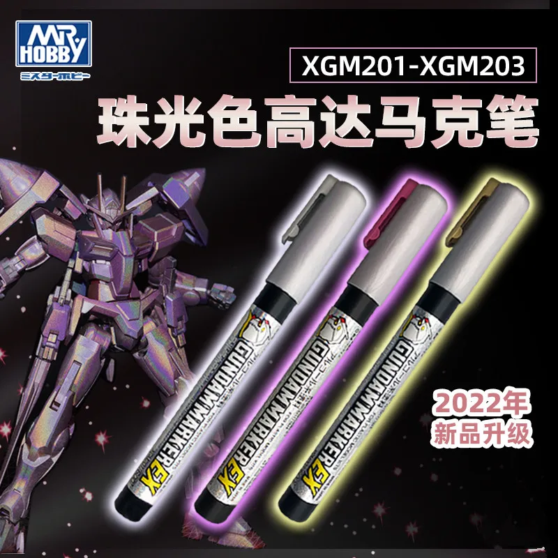 

Marker Pen Pearlescent Model Painting Coloring Mr.hobby Gunpla Gundam Plastic Gradient XGM201 Silver 202 Red 203 Yellow Tool