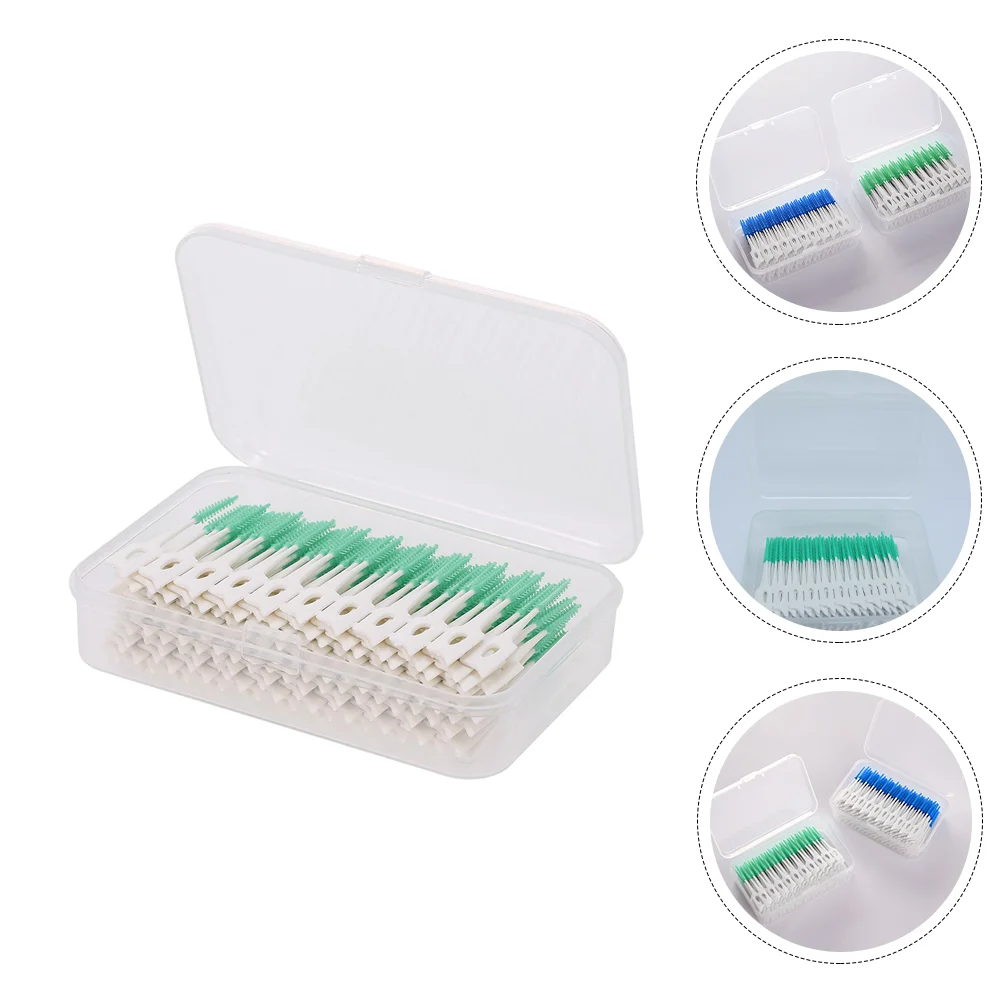 

160 Pcs Silicone Toothpicks Cleaning Brushes Household Disposable Floss Teeth Tufted Interdental Professional Chopsticks