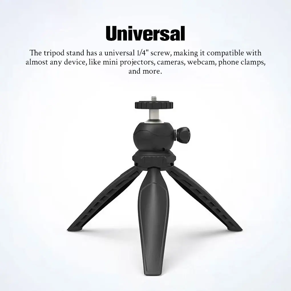 

Mini Tripod Stand Adjustable Desktop Holder 360 Degree Rotation Living Streaming Stands Bracket Camera Cellphone