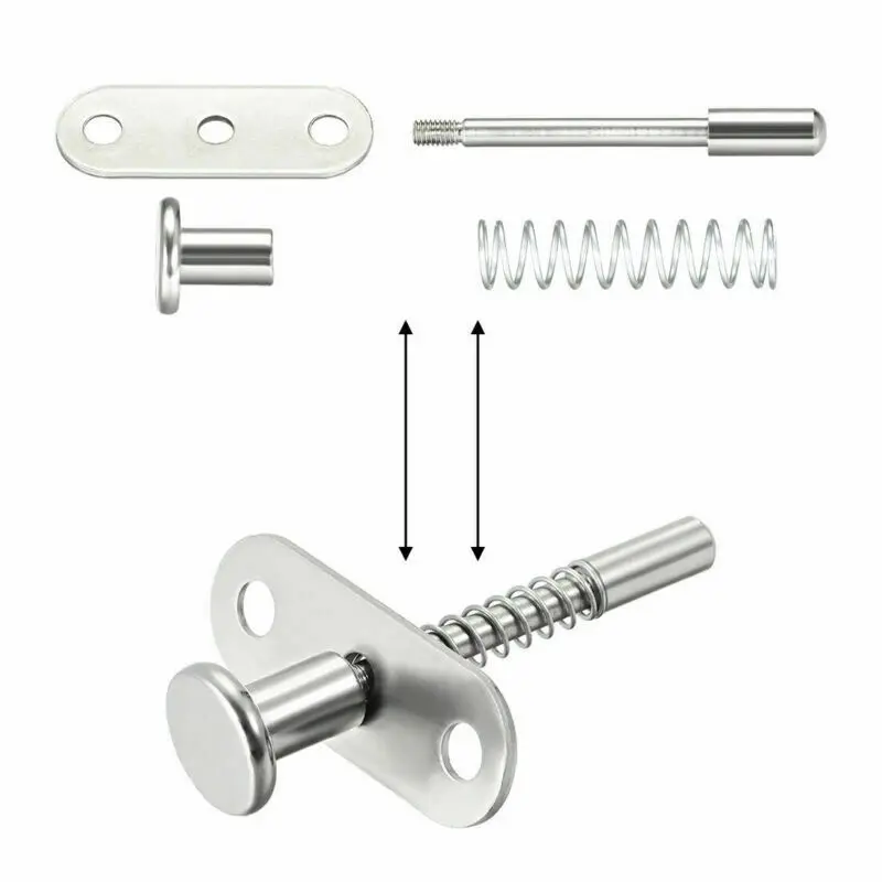 

Durable Plunger Latch Hardware 60mm Total Length 6mm Head Cupboard For Small Bed Hardware Home Plunger Latches