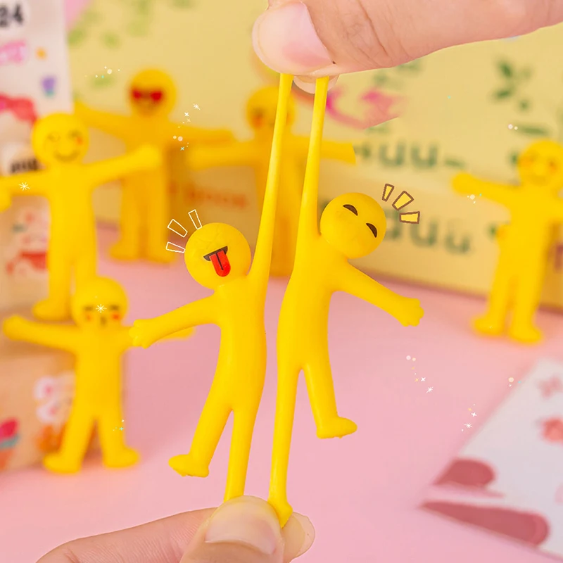 

10Pcs Yellow Lilliputian Decompression Toys Pulling Pinching Children Interesting Birthday Gifts Wedding Party DIY Decorations