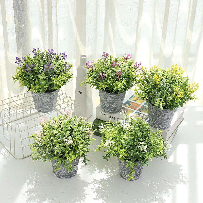 

Новинка, травяной шар, лаванда, бонсай, искусственное растение, украшение интерьера, искусственный цветок