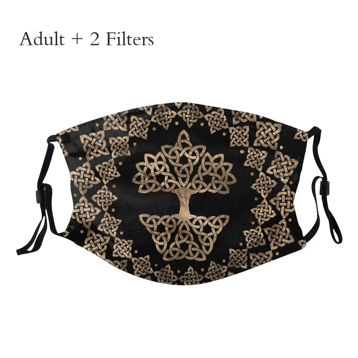 

Viking Newest Mask Triquetra Tree Of Life Yggdrasil Face Shield Design Universal Washable Healthy With PM2.5 Filters