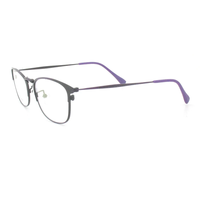 

Floral Temple Eyeglasses Square Men Clear Lens Eye Frames Women Full Rim Metal Retro Glasses