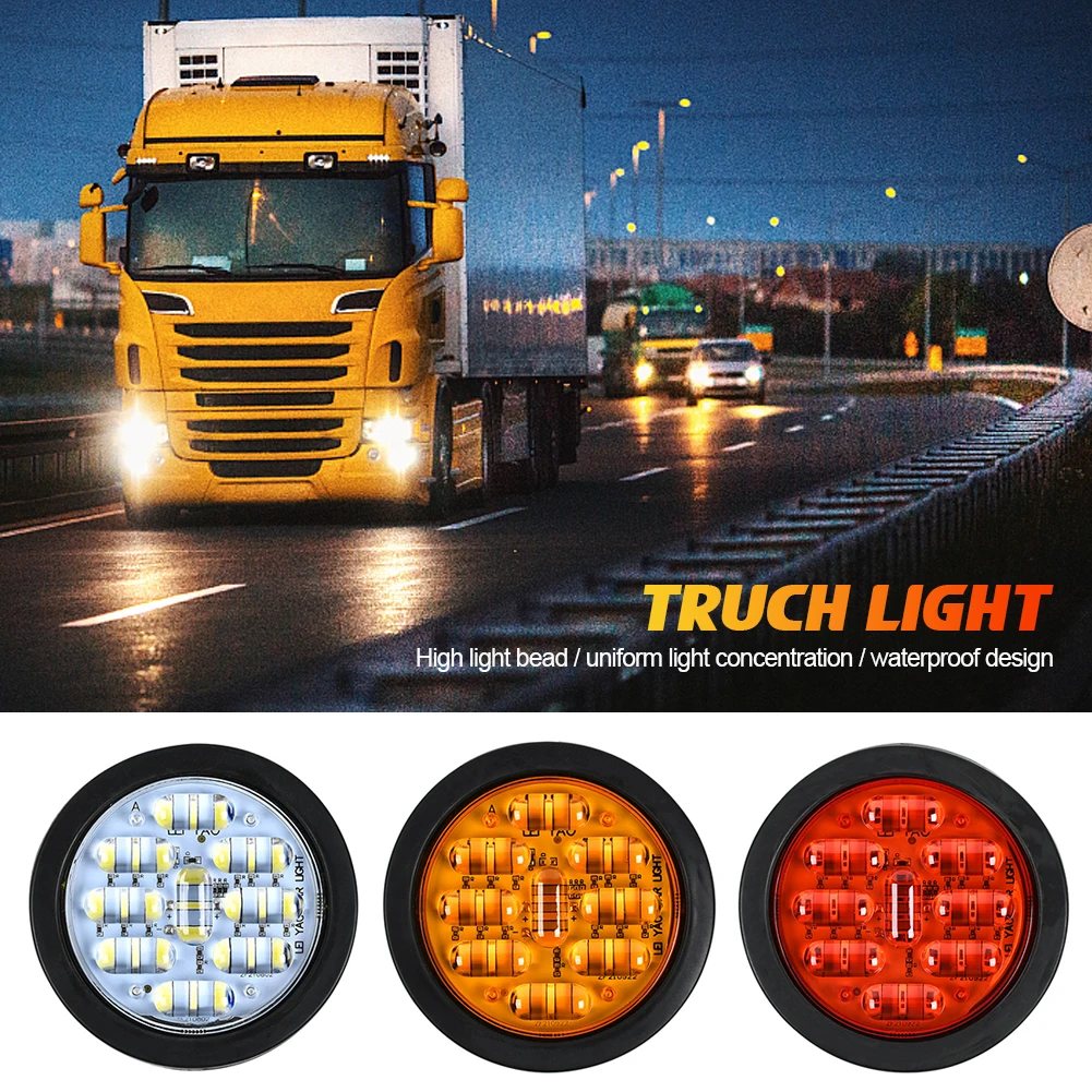 1 шт. 9 светодиодных боковых габаритных огней для прицепа 24 В 1 шт. 9 светодиодных боковых габаритных огней для прицепа 24 В