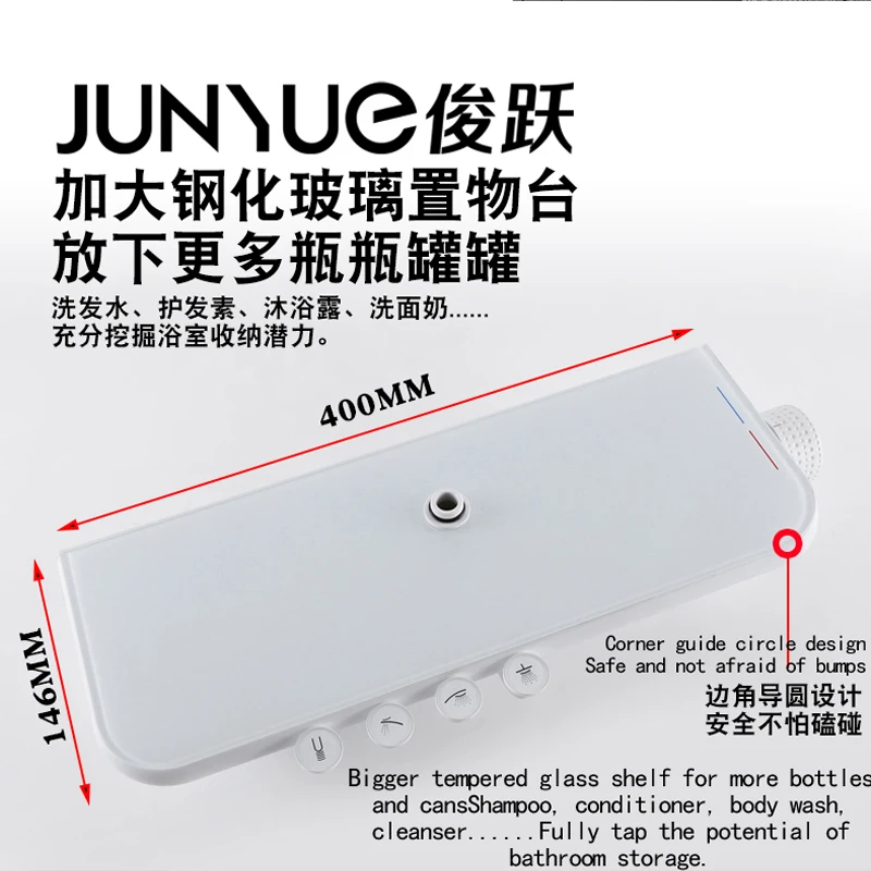 Душевой набор медная Бытовая ванная комната белый серый дождевой Душ