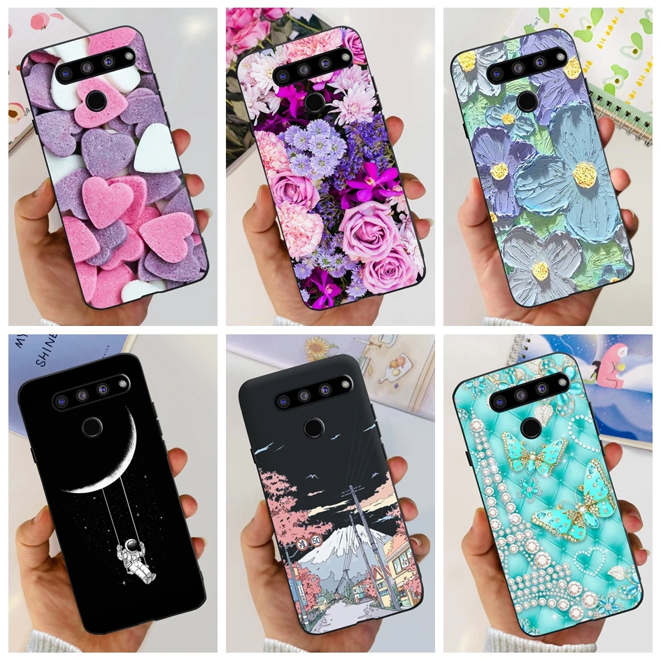 Противоударные силиконовые чехлы для LG V40 V50 V50S ThinQ, модные мягкие  чехлы с цветочным принтом для бампера LGV50 ThinQ | AliExpress