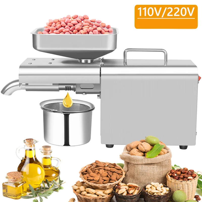 

Масляный Пресс LBT02, автоматический бытовой пресс для льняного масла, пресс для арахисового масла, сепаратор остатков масла, 600 Вт (макс.), разъем для конфигурации