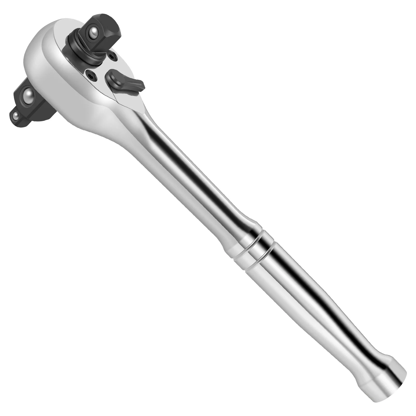 

Ratchet Handle 1/4inch 3/8inch 1/2inch Drive Sturdy Metal Ratchet Socket Wrench 3-in-1 Reversible Ratchet Hand Tool 72-Tooth