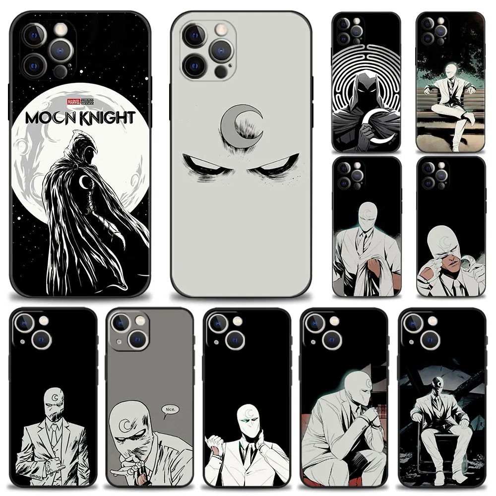 Чехол для iPhone 11 12 13 14 Pro Mini X XR XS Max 5 6 6S 7 8 Plus чехол комиксов Marvel Марк Spector луна рыцарь