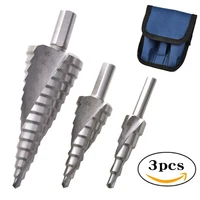 hand electric drill reaming step tapered hole cutter triangle shank drill bit for metal wood metal drill bit cutting tool silver