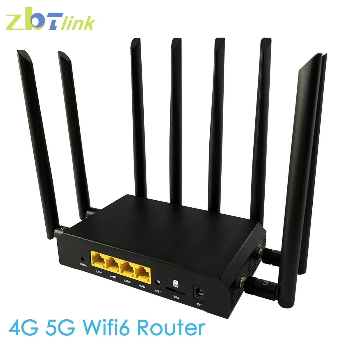 Zbtlink 4G 5G Router Wifi6 Mesh Openwrt Sim Card 1800Mbps 4*Gigabit LAN WAN 2.4GHz 5.8GHz Wifi Antenna 5G Internet for 64 User