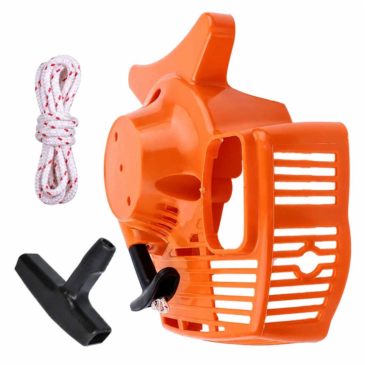 Фото Комплект ручки ручного стартера с тросом для Stihl FS55C FS55R FS55RC FS55T, замена 41401904009 41401953400, садовые инструменты №2